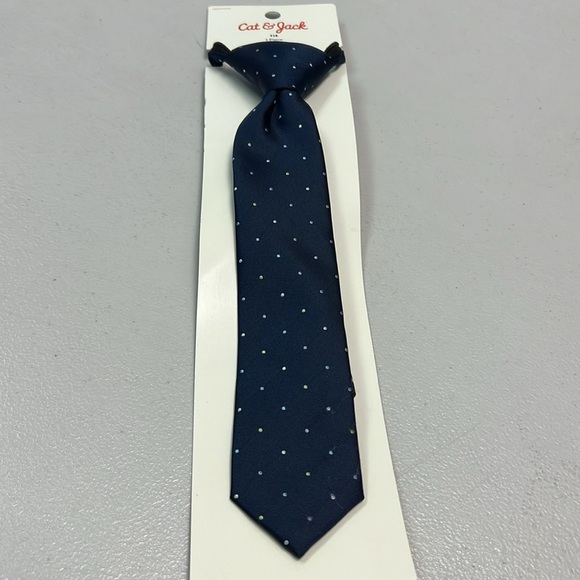 Cat & Jack Boys Blue Polka Dot Tie Size S/M - Picture 1 of 9